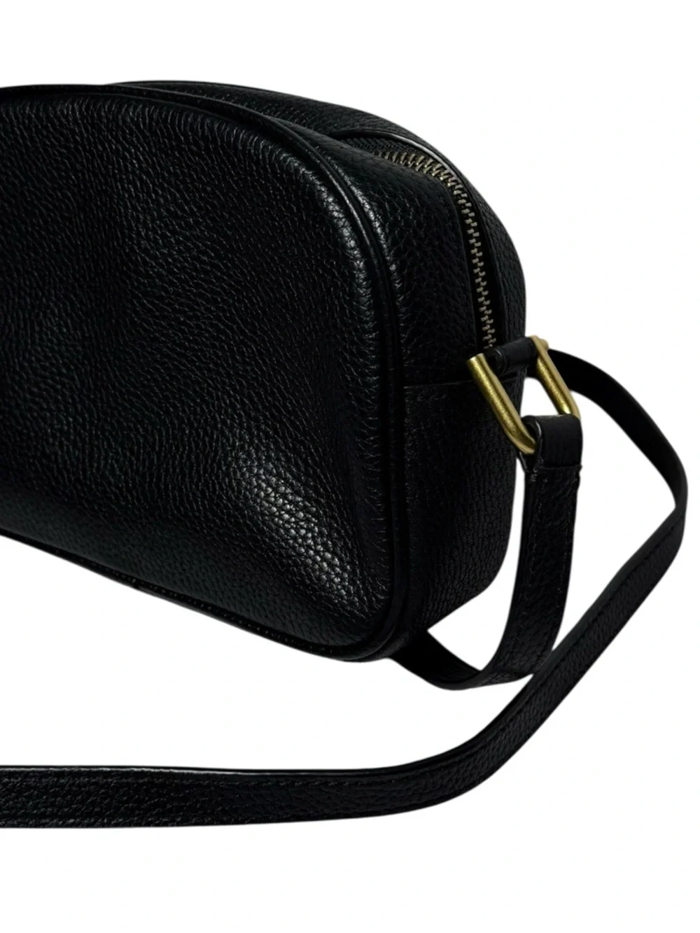 J. Crew Devon‎ Camera Bag Black Leather Crossbody